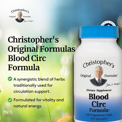 Dr. Christopher's Original Formulae Blood Circulation Formula - 475 mg, 100 Capsules