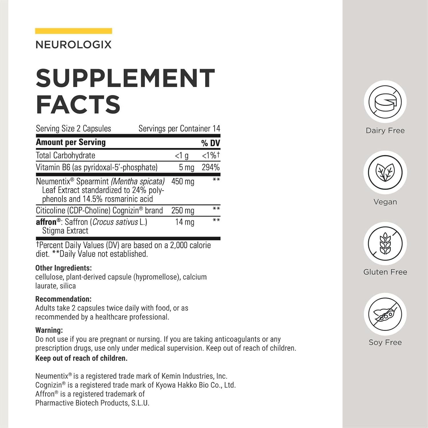 Integrative Therapeutics Neurologix – Nootropic Supplement with Saffron & CDP-Choline for Brain Health - görsel 4