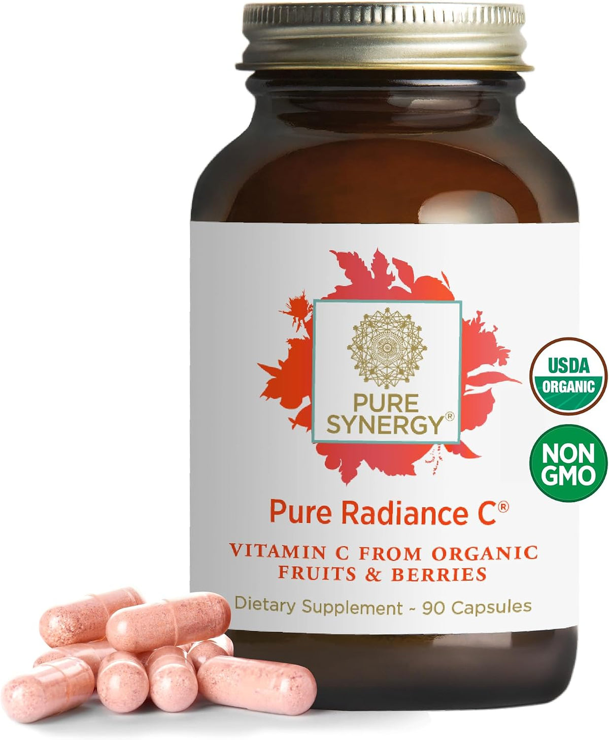 Pure Radiance C - Organic Vitamin C Capsules - Whole Food, Non-GM, 90 Capsules - görsel 1