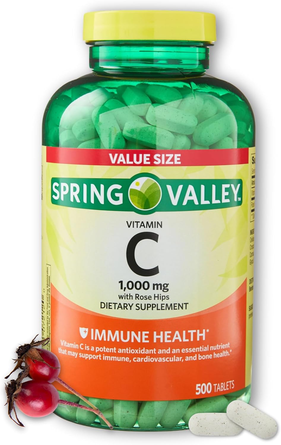 Vitamin C 1000mg Tablets with Rose Hips – 500 Count - görsel 7