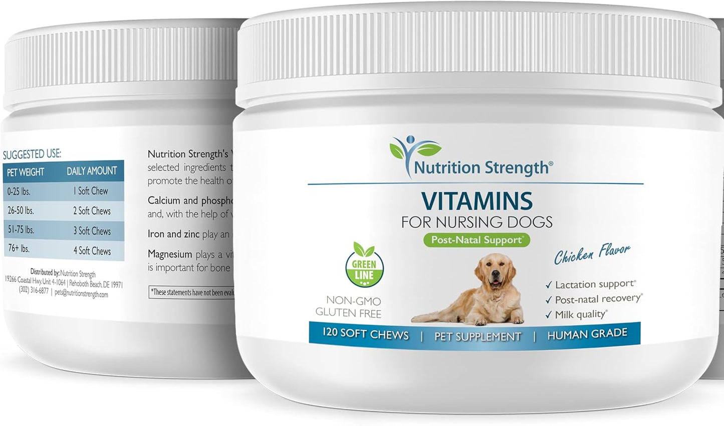 Nutrition Strength Vitamins for Nursing Dogs to Support Lactation and Post-Natal Recovery, Promote Milk Quality and Healthy Puppies with Calcium, Phosphorus, Magnesium and Zinc, 120 Soft Chews - görsel 4