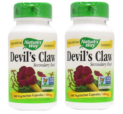 Nature's Way Devil's Claw Root, 960 mg per Capsule, 100 Capsules (Pack of 2)