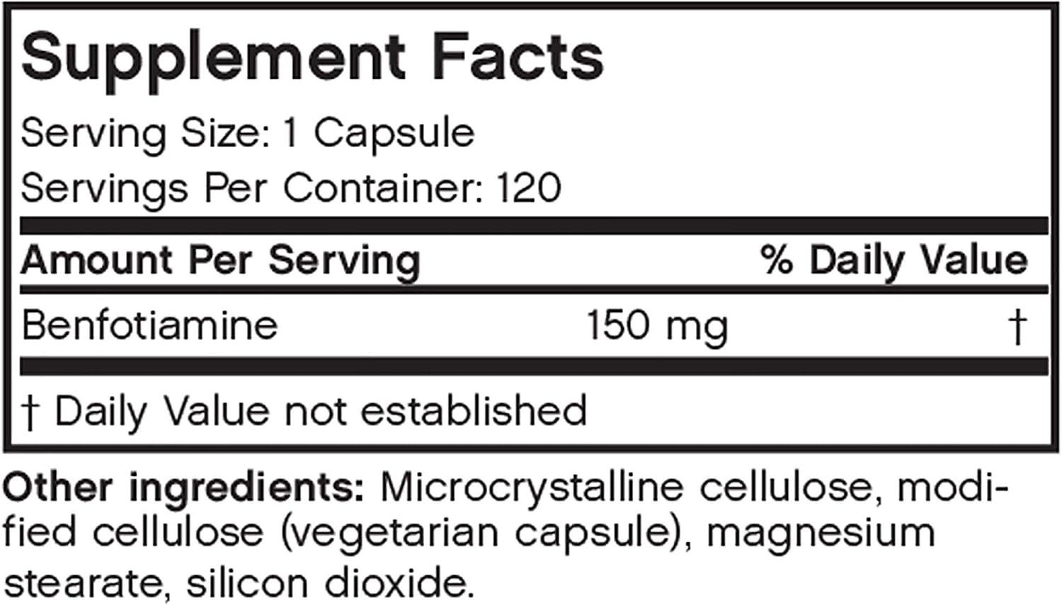 Futurebiotics Benfotiamine 150 mg, 120 Vegetarian Capsules - görsel 4