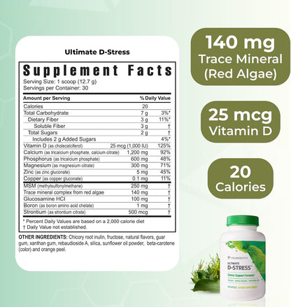 Youngevity Ultimate D-Stress™ – Natural Stress Relief Supplement with Magnesium, Valerian Root Extract, and B Vitamins – Supports Adrenal Health and Nervous System – 120 Capsules