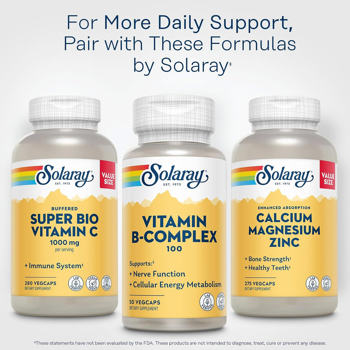 SOLARAY Vitamin B Complex 100mg | All 8 Essential B Vitamins for Energy & Nerve Support | Vegan, 50 Servings - görsel 6