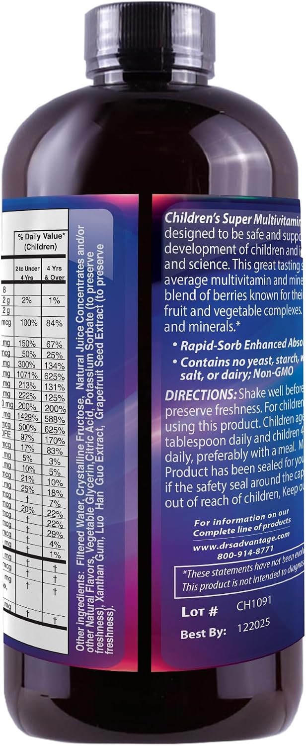 Liquid Children's Super Multivitamins & Minerals 946ml - görsel 4