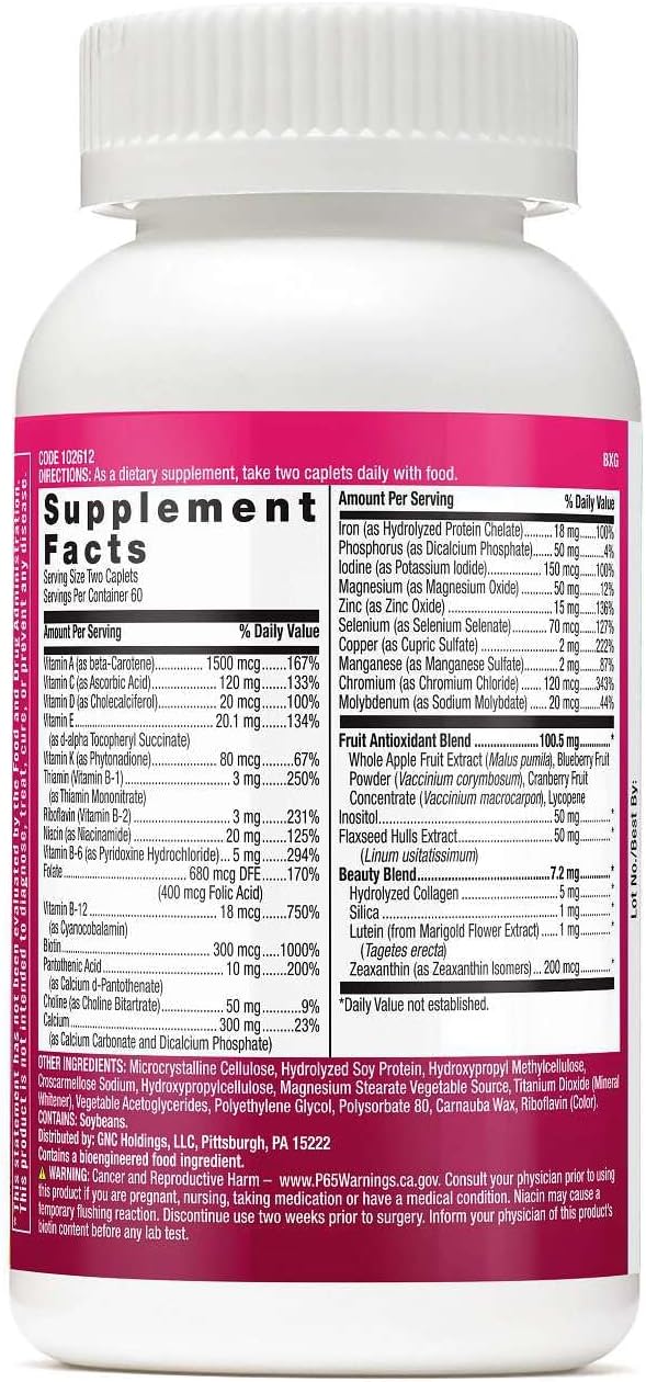 GNC Milestones Teen Multivitamin for Girls 12-17, 120 Caplets - görsel 2