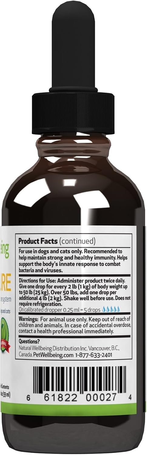 Pet Wellbeing Immune Sure for Dogs - Herbal Supplement 59 ml - görsel 3