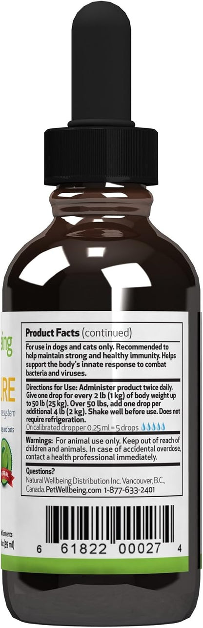 Pet Wellbeing Immune Sure for Dogs - Herbal Supplement 59 ml