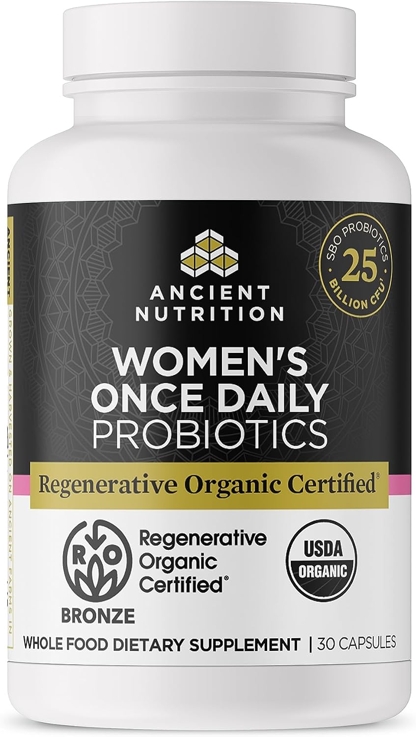 Ancient Nutrition Regenerative Organic Certified Probiotics, Extra Strength, 50 Billion CFU, 60 Capsules - görsel 10