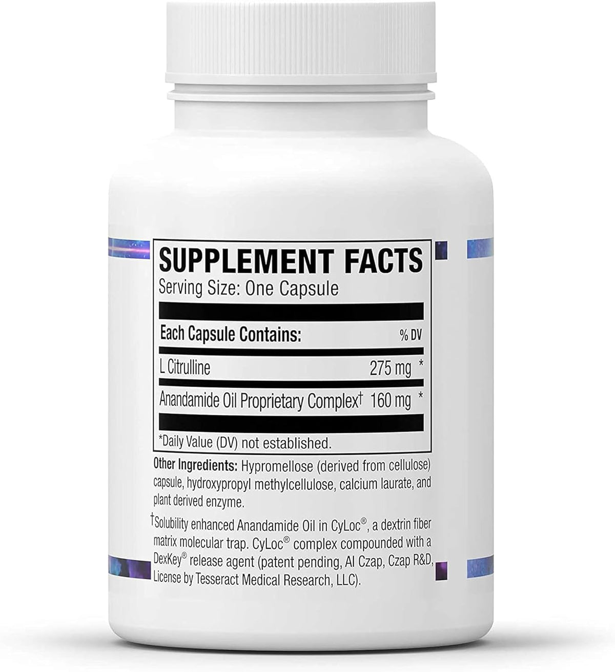 Tesseract Medical Research AnaQuell QR - Stress Relief & Mood Support Supplement, Quick Release L Citrulline & Anandamide, 45 V-Caps - görsel 7