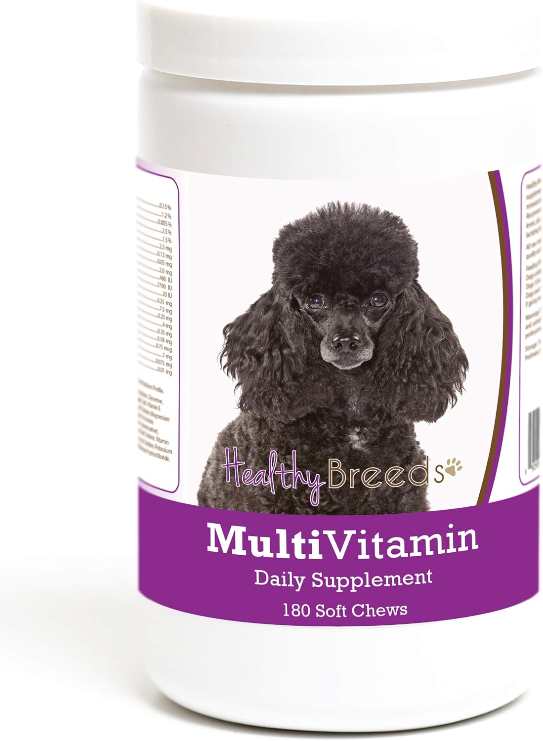Healthy Breeds Poodle Multivitamin Soft Chews for Dogs (180 Count) - görsel 1