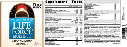 Source Naturals Life Force Multiple, Energy Activator - 180 Tablets