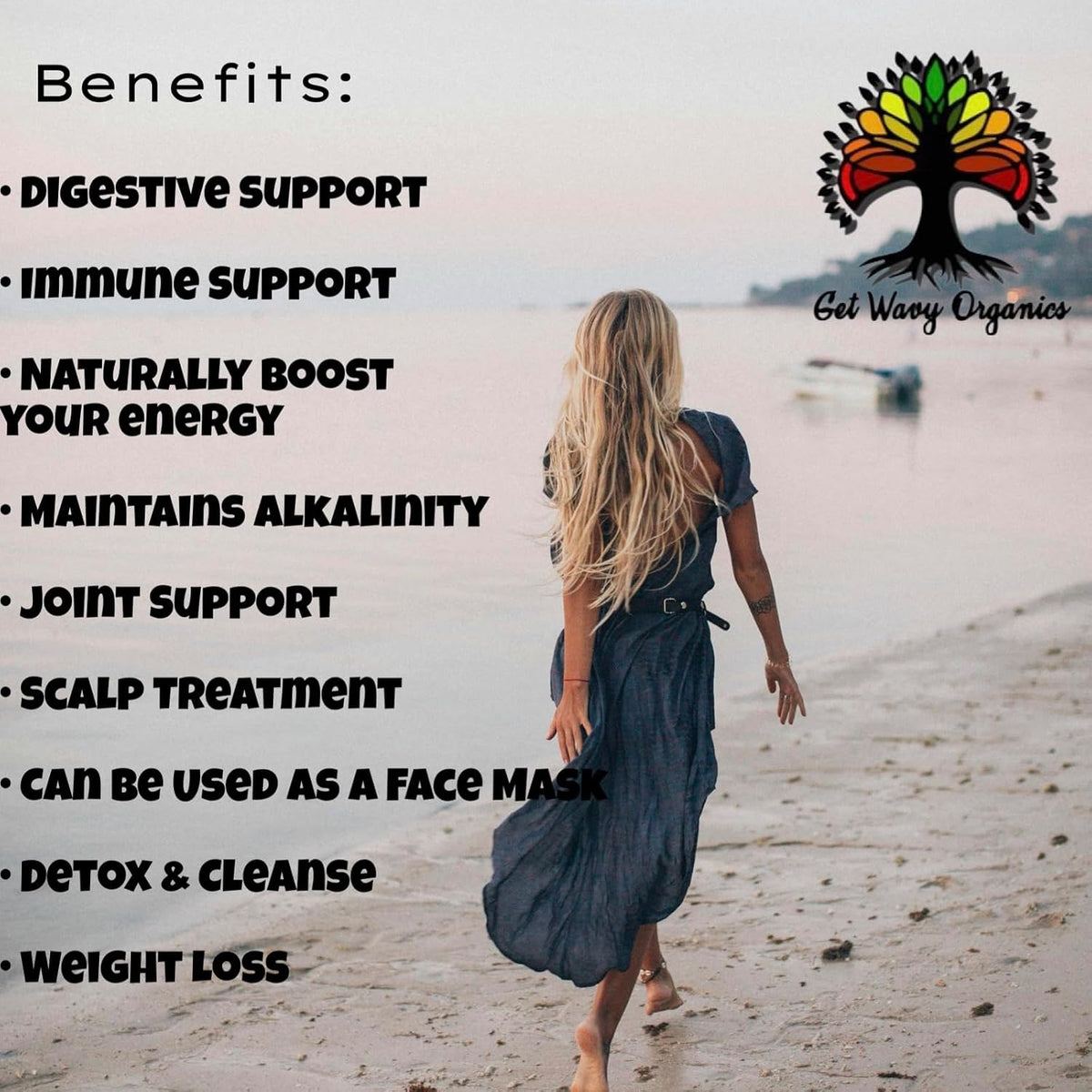 GET WAVY ORGANICS Irish Sea Moss Gel with Bladderwrack, Soursop & Cloves – Pack of 2 - görsel 6