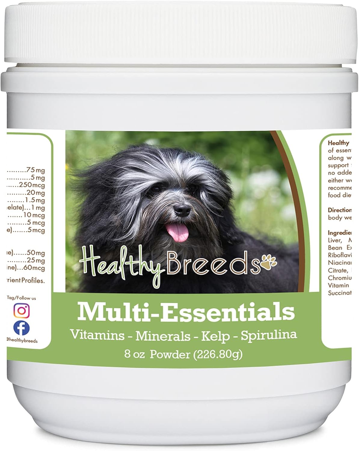 Healthy Breeds Lowchen Multi-Essentials Powder for Dogs – a Daily Supplement of Vitamins, Minerals & Antioxidants – 227 g - görsel 1