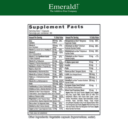 EMERALD LABS Complete 1-Daily Multivitamin - 60 Vegetable Capsules