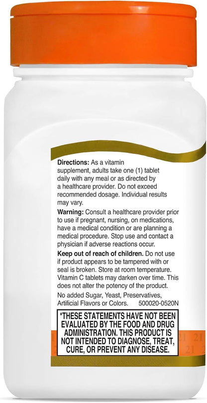 21st Century C 500 mg with Rose Hips Tablets, 110 Count (Pack of 3)
