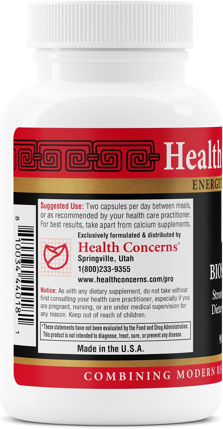 Health Concerns BioStrong – Bone Strength & Density Support – Strontium & BioPerine – Chinese Herbal Blend – 90 Capsules - görsel 3