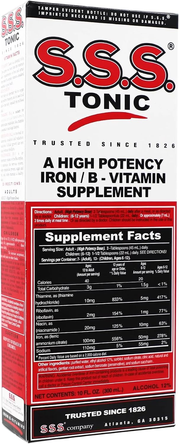 S.S.S. Tonic, Iron and Vitamin B Supplement, High Potency Vitamins, 295 ml - 3 Pack - görsel 4