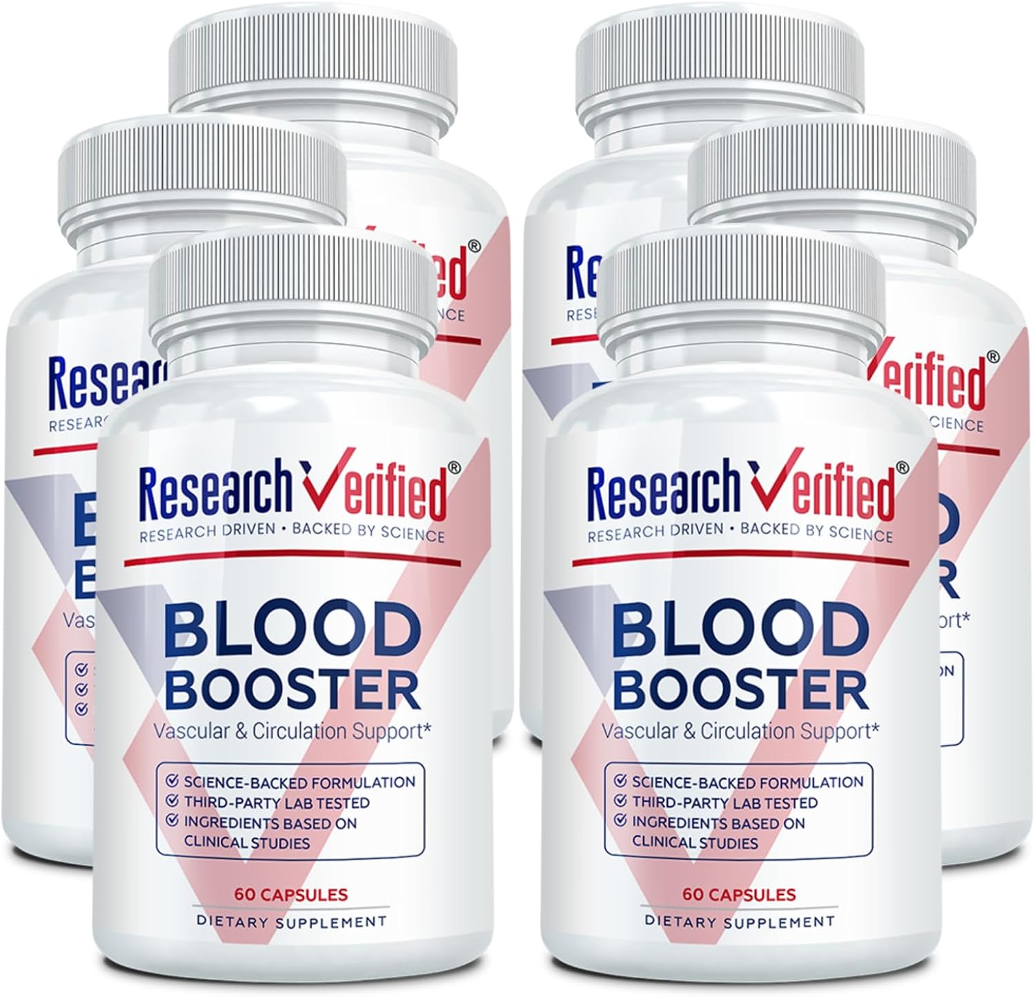 Research Verified Blood Booster - Blood Support Supplement with Hawthorn, Magnesium, Celery Seed, BioPerine - 360 Capsules - görsel 1