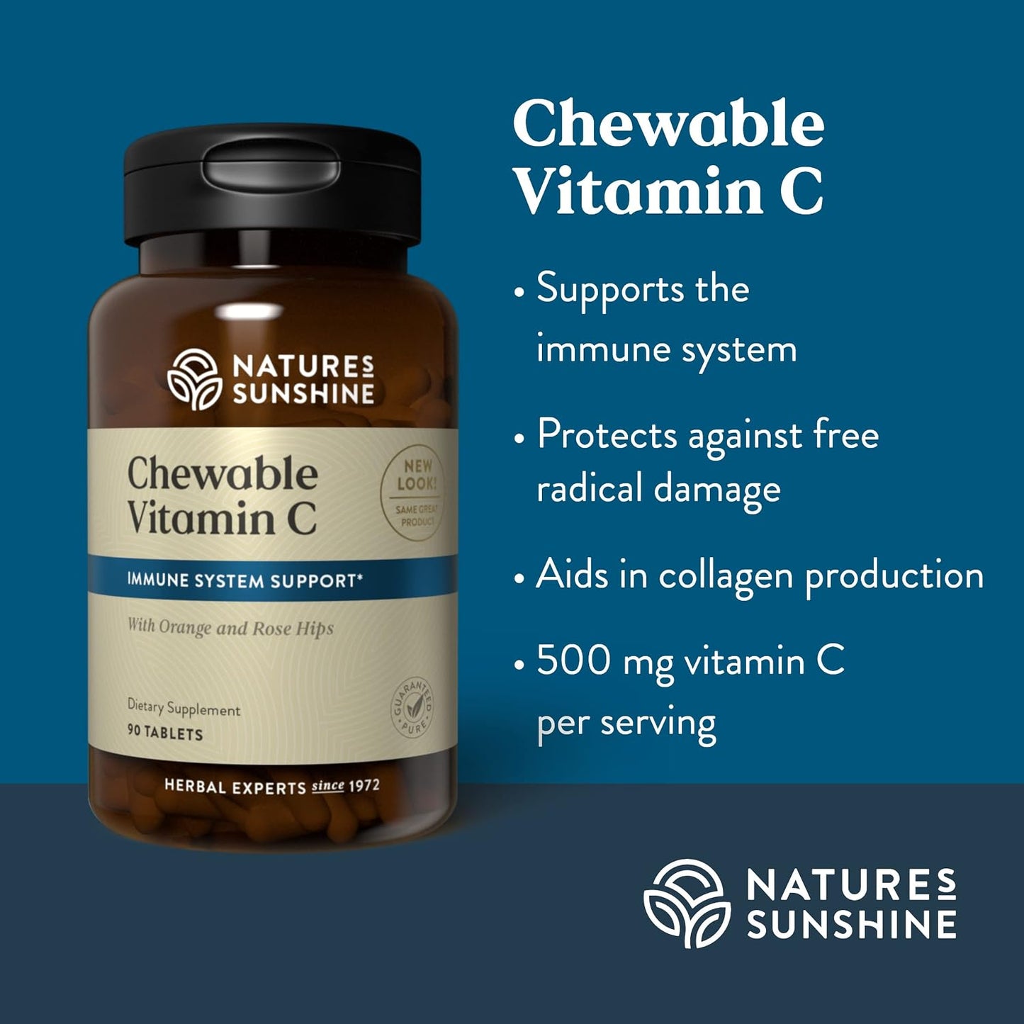 Nature's Sunshine Chewable Vitamin C 250mg 90 Tablets - görsel 4
