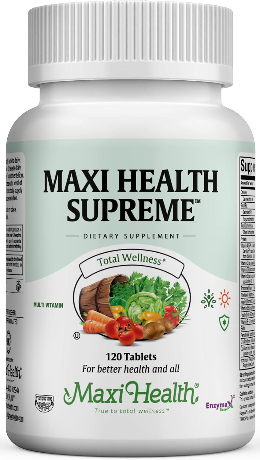 Maxi Health Supreme – High Potency Daily Multivitamin with Minerals, CoQ10 and Antioxidants for Men and Women (180 Tablets) - görsel 10
