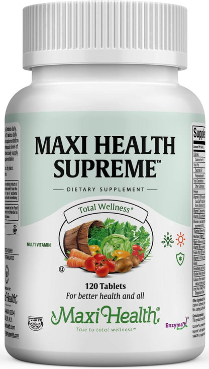 Maxi Health Supreme – High Potency Daily Multivitamin with Minerals, CoQ10 and Antioxidants for Men and Women (180 Tablets)
