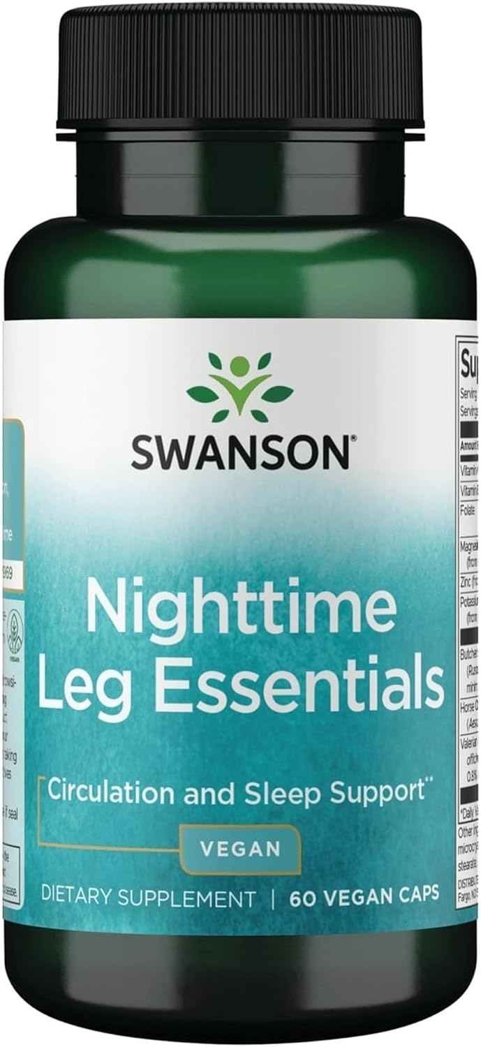 Swanson Night-time Leg Essentials 60 Veg Capsules - görsel 1