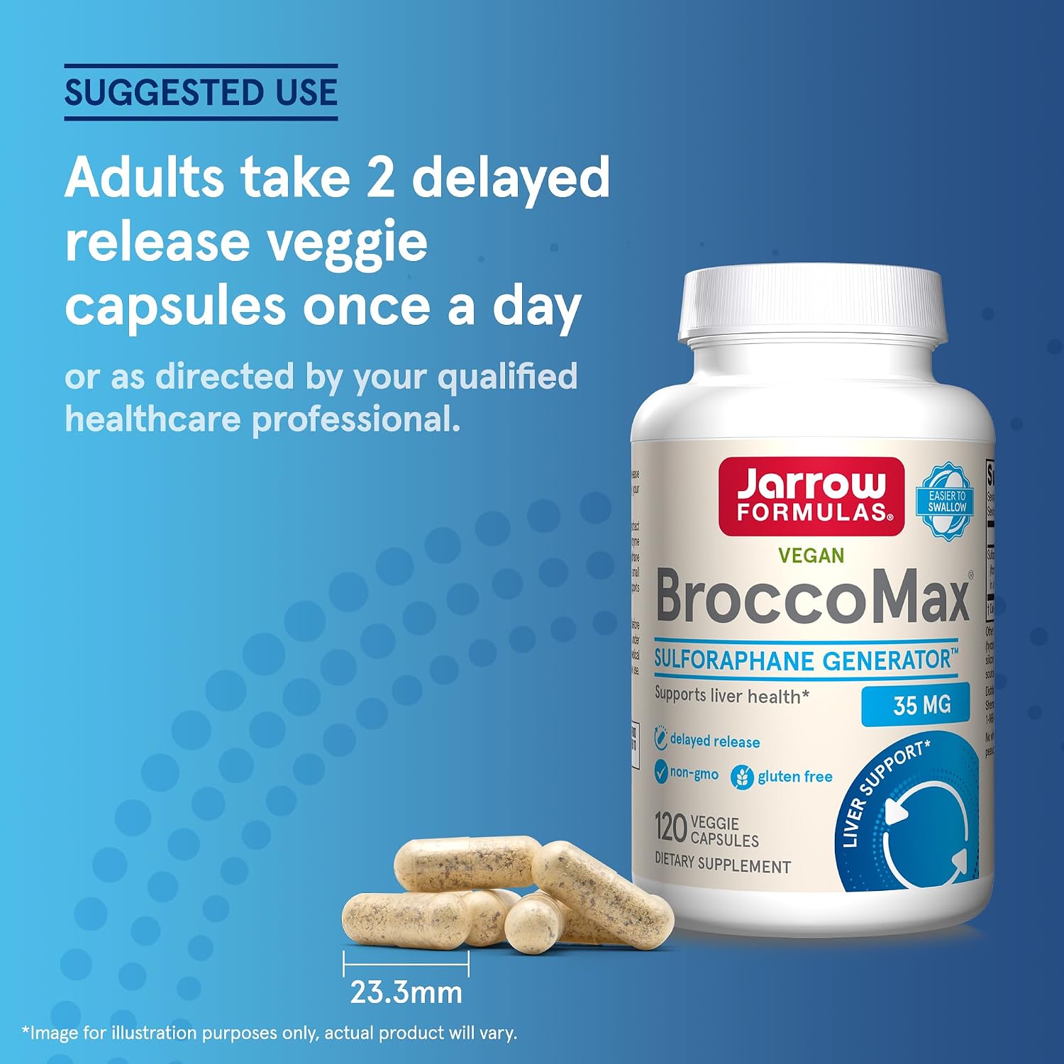 Jarrow Formulae BroccoMax Sulforaphane Generator 35 mg, 120 Delayed Release Veggie Capsules - görsel 7