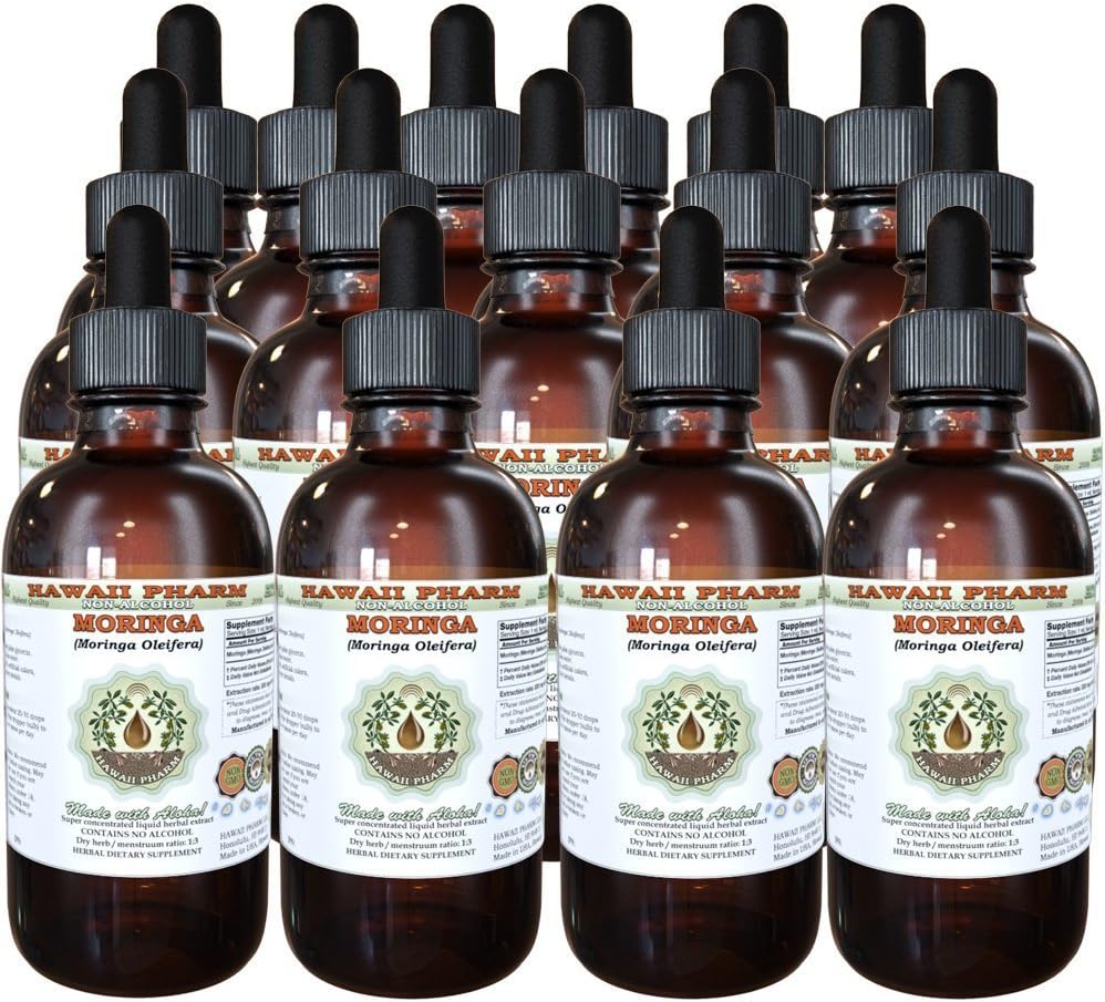 Hawaii Pharm Moringa Alcohol-Free Liquid Extract – Moringa Oleifera Leaf Glycerite, 60 ml - görsel 9