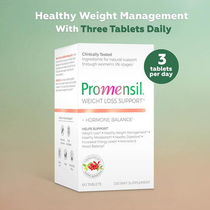 Promensil Weight Management Support - Berberine Hydrochloride Supplement for Women, Healthy Weight Management, Metabolic Support with EGCG Green Tea Extract, 1500mg Berberine Per Serving - 60 Tablets