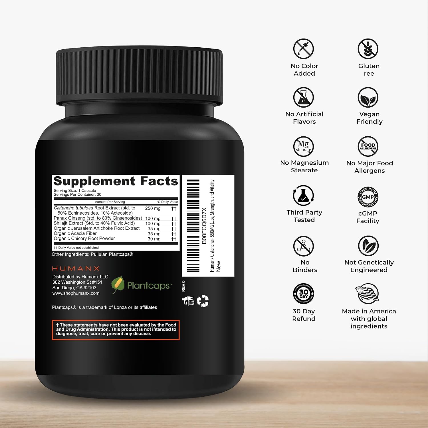 Humanx Cistanche+ 550mg – Premium Cistanche Tubulosa Extract for Men - görsel 2