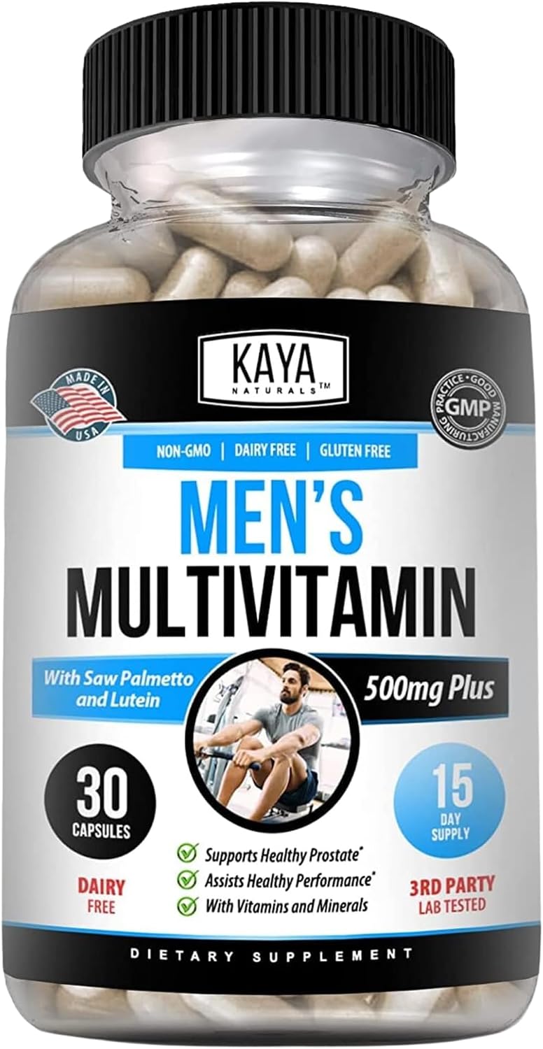 Kaya Naturals Multivitamin for Men, Prostate Support, 30 Vegetable Capsules - görsel 1