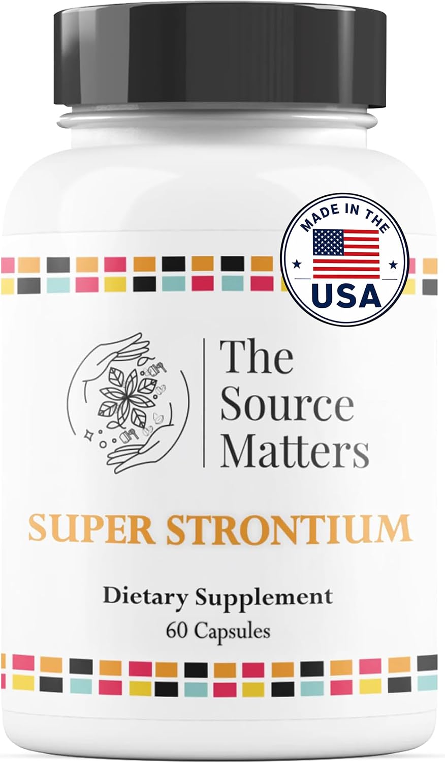 Super Strontium Boost Dietary Supplement - Strontium Citrate for Bone Support (60 Capsules) - görsel 1