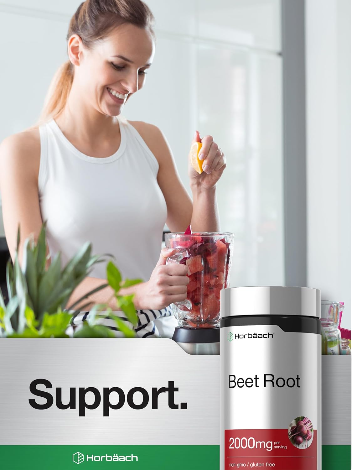 Horbäach Beet Root Powder Capsules | 220 Capsules | Non-GMO & Gluten-free - görsel 6