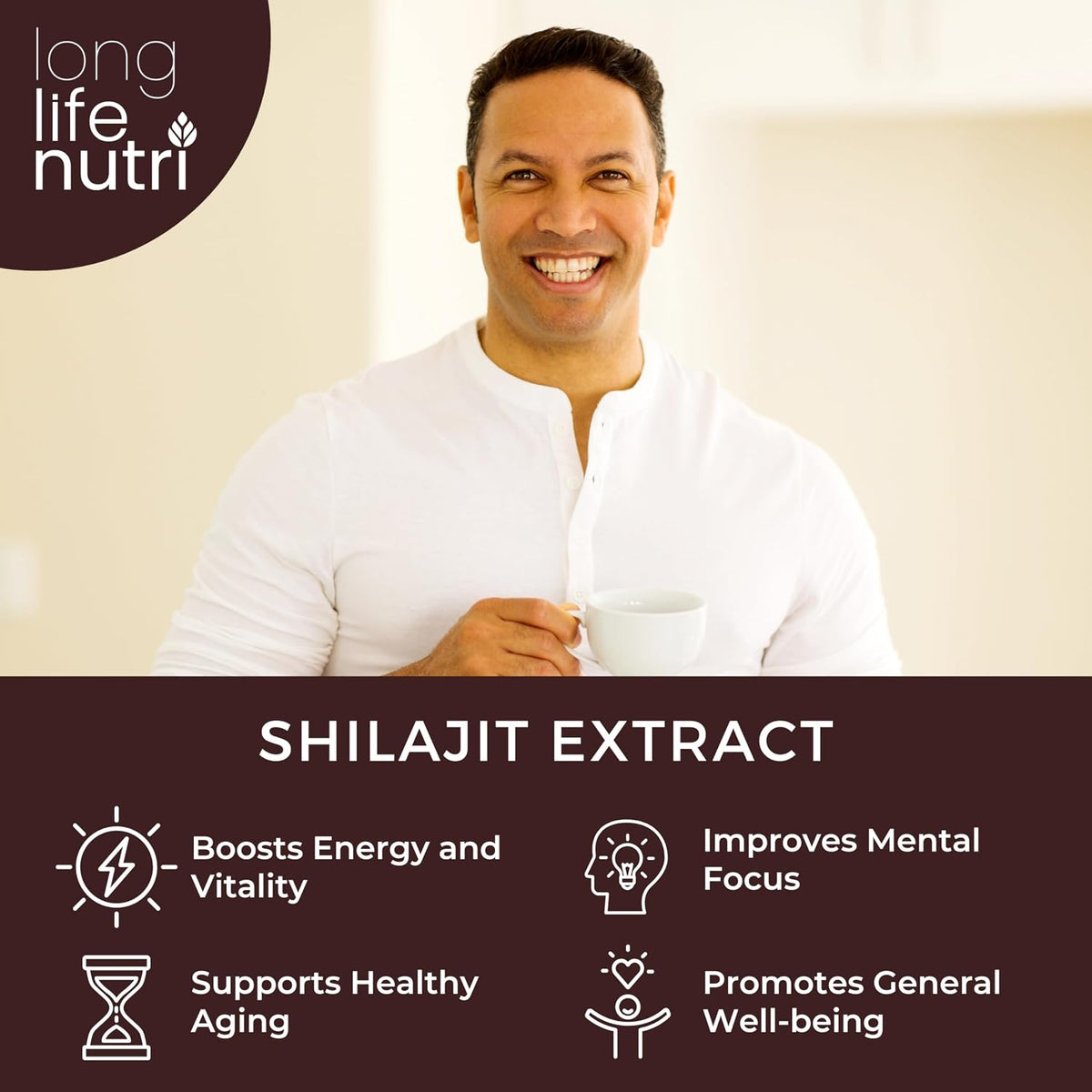 Shilajit Pure Himalayan Extract 500mg with 15% Fulvic Acid 500mg - 120 Vegetarian Capsules, 4 Month Supply, Organic Supplement for Vitality & Mental Clarity, Made in USA, Gluten-free, Non-GMO - görsel 5