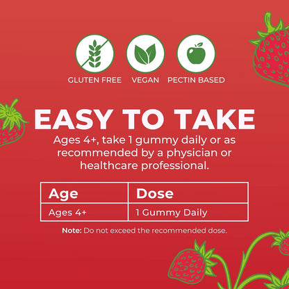 MARYRUTH'S Vitamin D3 + B12 Gummies for Ages 4+ | Bone Health | Immune Support | Energy Metabolism | Cognitive Function | Vegan | GM-Free | Gluten-free | 60 Gummies | 2 Month Supply