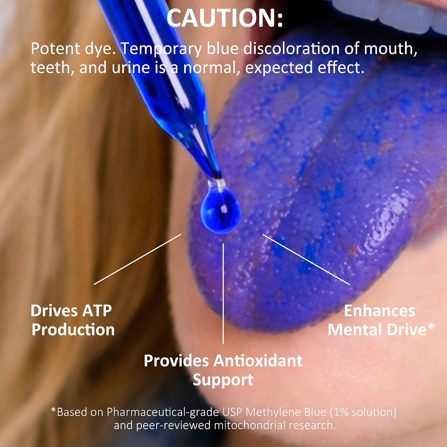 Bluesun Methylene Blue Drops 1% – USP Pharmaceutical Grade – 60ml (10mg/mL) - görsel 2