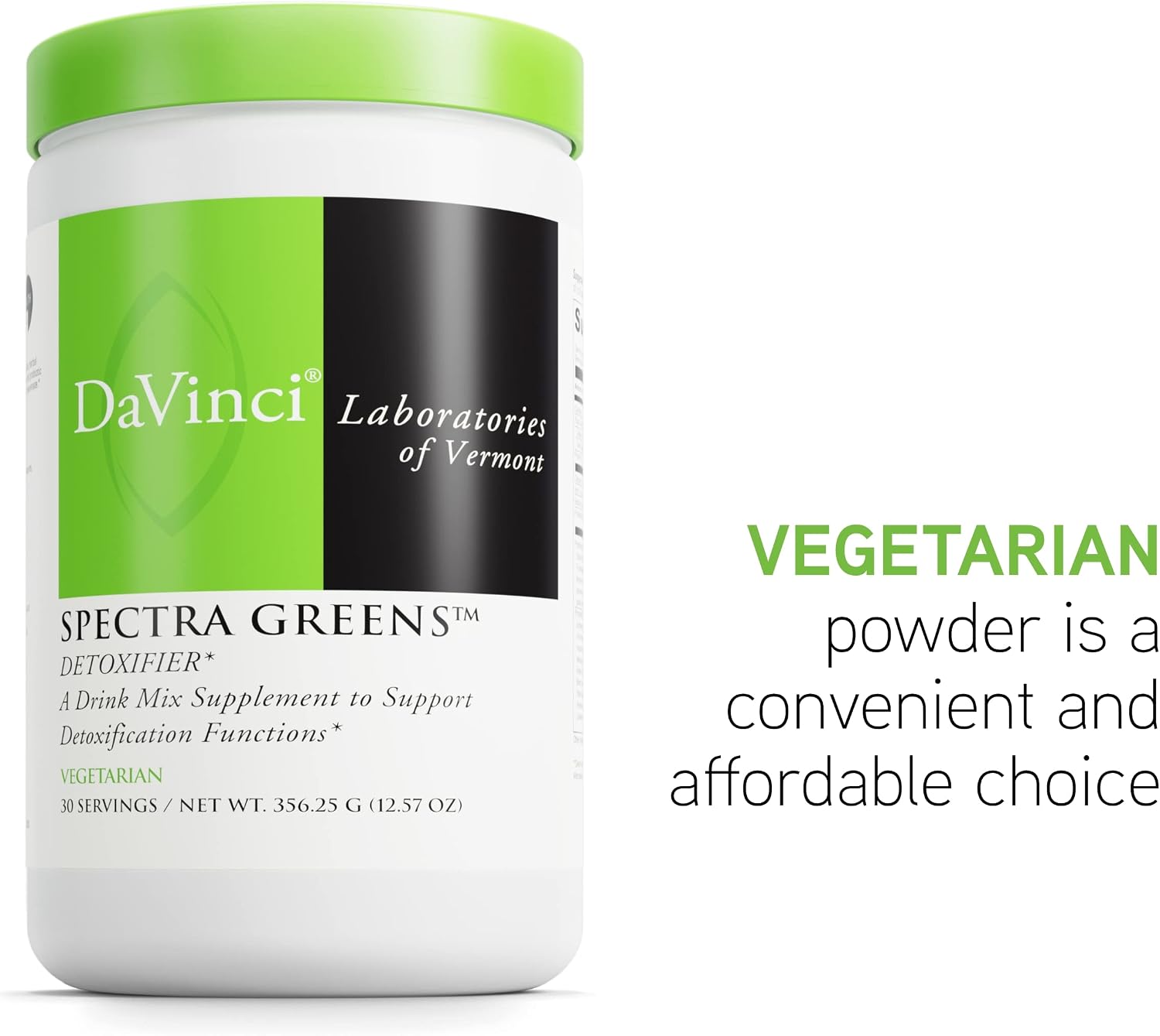 DAVINCI Labs Spectra Greens Detoxifier - Probiotic Supplement Aids Digestive & Heart Health & Detoxification* - Immune Health Supplement with Digestive Enzymes - 30 Servings (356.25 g) - görsel 5