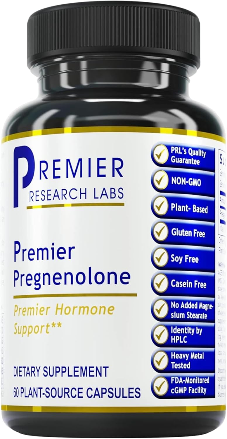 Premier Research Labs Premier Pregnenolone - 100mg Food Supplement - 60 Vegetarian Capsules - görsel 1