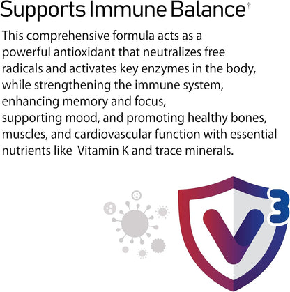 NANOWELL V3 IMMUNO Shield 180 Soft gel capsules (2-Pack) - Immune Support Supplement with Vitamin C, D3, K Complex, and Zinc (360 Count)