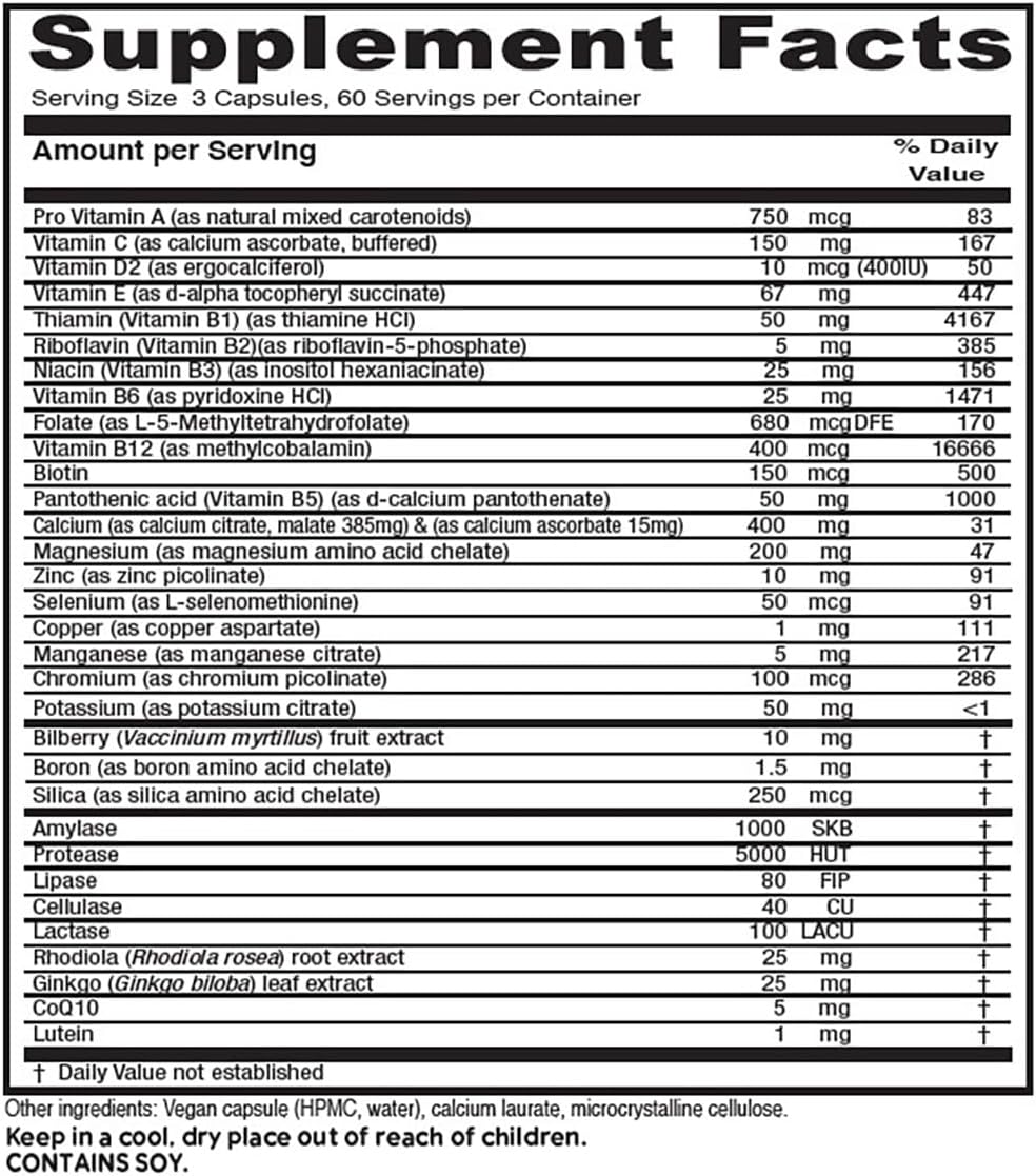Vitanica, Senior Symmetry, over 65s Multivitamins and Minerals, Vegan, 180 Capsules - görsel 2