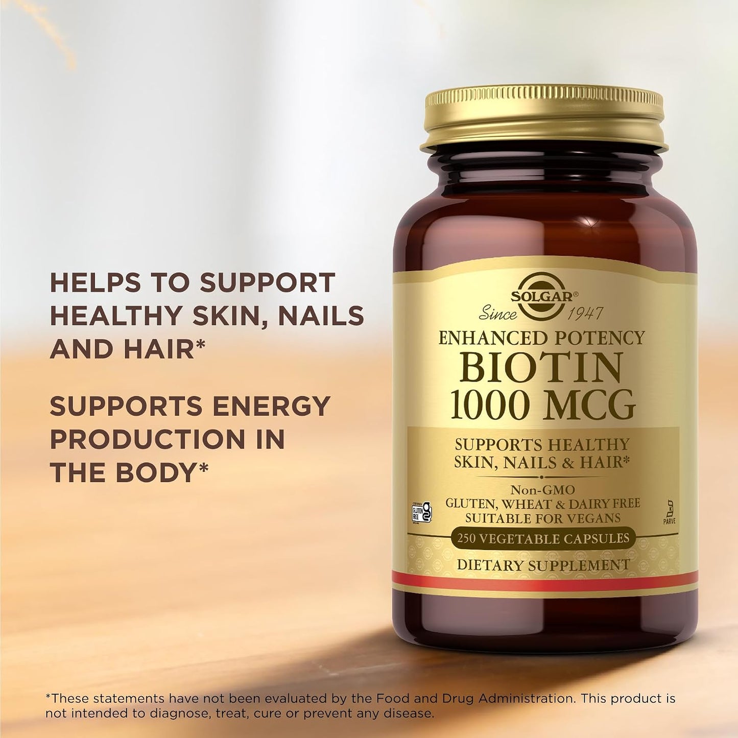 Solgar Biotin 1000mcg 250 Vegetable Capsules (2-Pack) - görsel 5