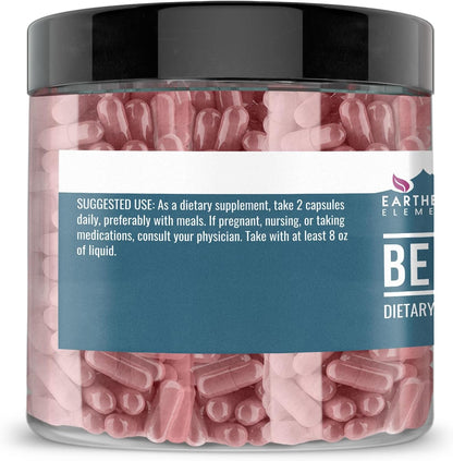 Earthborn Elements Beet Root 200 Capsules, Pure & Undiluted, No Additives