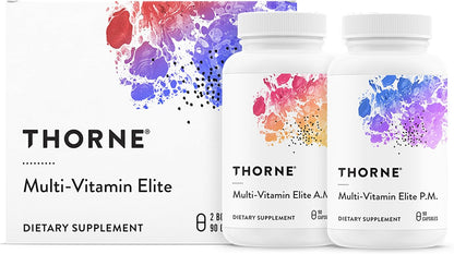 THORNE Multivitamin Elite - Daily Nutritional Supplement with AM/PM Formulae - 180 Capsules