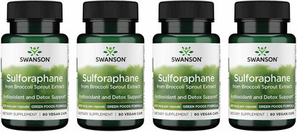 Swanson Sulforaphane Broccoli Sprout Extract - 400 mcg, 60 Veggie Capsules