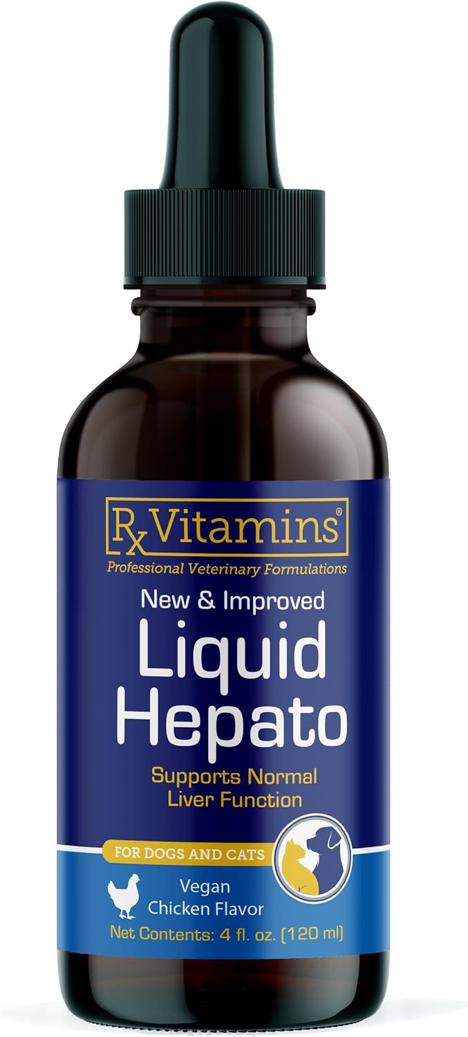 Rx Vitamins Liquid Hepato – Liver Support for Dogs with Milk Thistle & B Vitamins, Chicken Flavour (118 ml) - görsel 1
