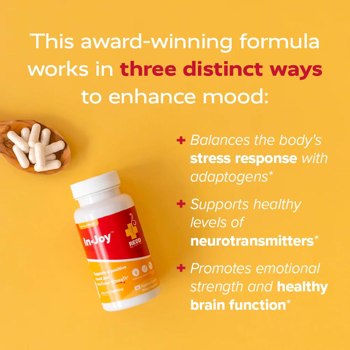 Redd Remedies in Joy, to Support a Positive Mood and Emotional Resilience, 60 Vegetarian Capsules - görsel 3