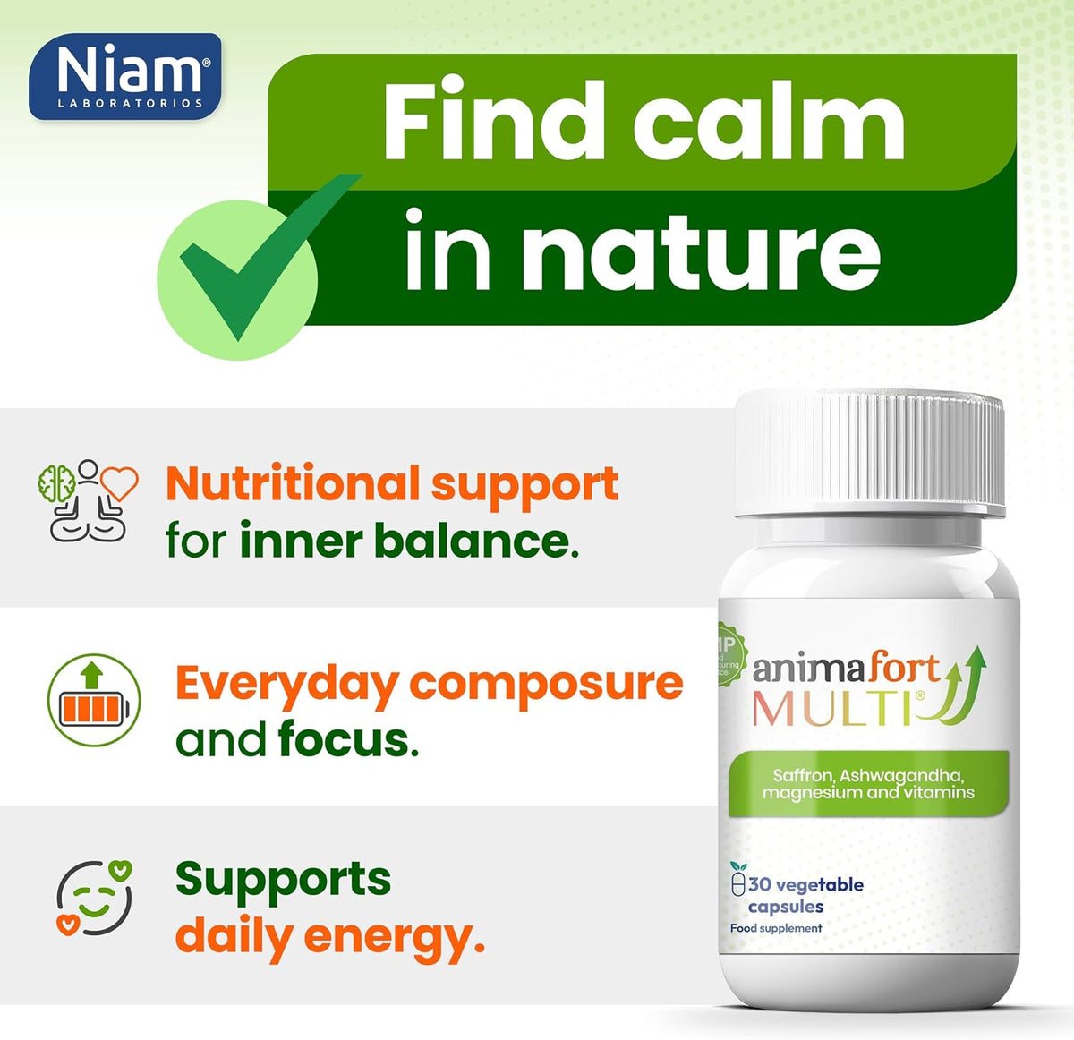 AnimaFort Multi – Ashwagandha KSM-66 & Saffron Supplement with Vitamin B & Magnesium - görsel 4