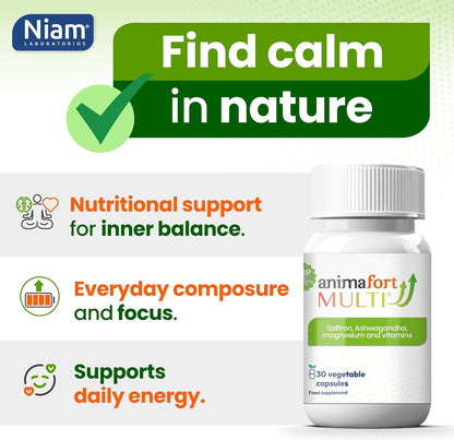 AnimaFort Multi – Ashwagandha KSM-66 & Saffron Supplement with Vitamin B & Magnesium